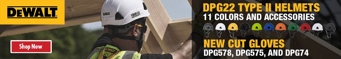 DPG22 Type II Helmets. 11 colors and accessories. New cut gloves. DPG578, DPG575, and DPG74. Click here to shop now!